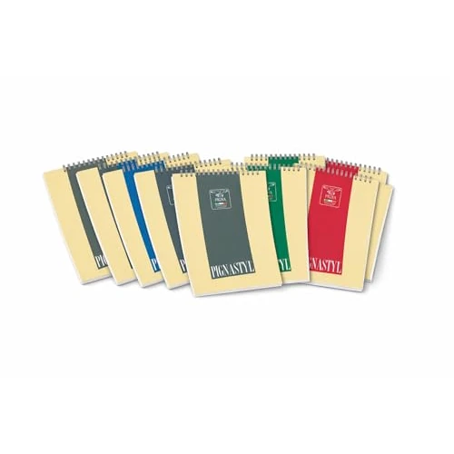 Offerta a tempo: Pigna Blocco a spirale Styl, 02156255M, confezione da 10 pezzi, A6, 10 x 15 cm - 55% da 12.00 € a 5.38 €