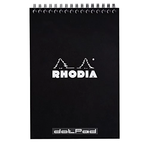 Limited offer: RHODIA 165039C - Spiral Notebook (Full Bound) Black - A5 - Dotted Dot - 80 Detachable Sheets - 80G Clairefontaine Paper - Soft and Resistant Coated Card Cover - Classic from 10.38 EUR to 10.38 EUR (save 0%)