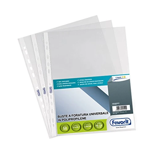 Offre limitée : Favorit, Buste Trasparenti, 50 Pezzi, 21 x 29,7 cm, Medio Spessore, Lucide e Trasparenti de 15.06 EUR à 15.06 EUR (remise 0%)