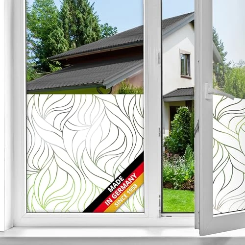 Limited offer: d-c-fix window film privacy Antwerp – 90cm x 1,5m – static vinyl films for glass windows with a modern geometric pattern – self-adhesive, opaque, frosted, decorative for bathroom, home & kitchen from 14.99 EUR to 14.99 EUR (save 0%)