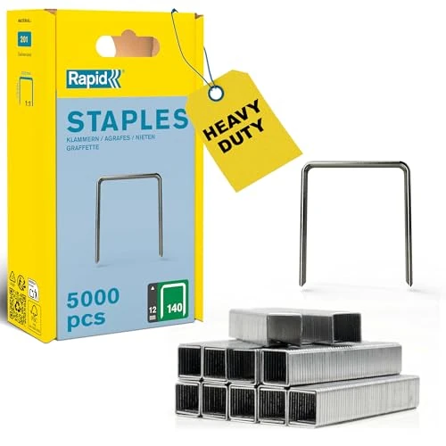 Oferta limitada: Rapid 5000 Grapas Planas n.140/12 Acero Galvanizado, para Cartón y Plástico de 21.88 € a 21.88 € (ahorro 0.00%)