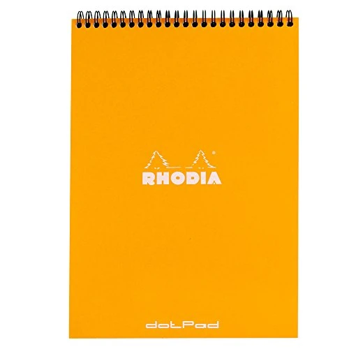 Offerta a tempo: RHODIA 18503C - Notepad Bloc-Notes a Spirale (Rilegatura integrale) Orange - A4 21 x 29,7 cm - Puntinato DOT - 80 fogli staccabili - Carta Clairefontaine 80g/m² -COPERTINA in carta trattata morbida - 48% da 15.08 € a 7.79 €