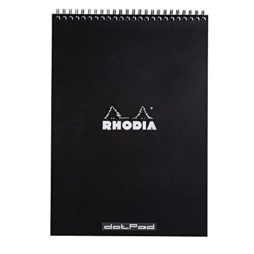 Beperkte aanbieding: RHODIA 185039C - Notepad Notitieblok met Spiraalbinding Zwart - A4 21 x 29,7 cm - Dot Stippen - 80 Afscheurbare Bladen - Clairefontaine Papier 80 g/m² - Gecoate Kartonnen Omslag van 10.12 EUR naar 10.12 EUR (besparing 0%)