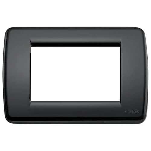 Offerta a tempo: Vimar Placca Rond 3 m, 1 Pezzo, Nero - 0.00% da 6.66 € a 6.66 €