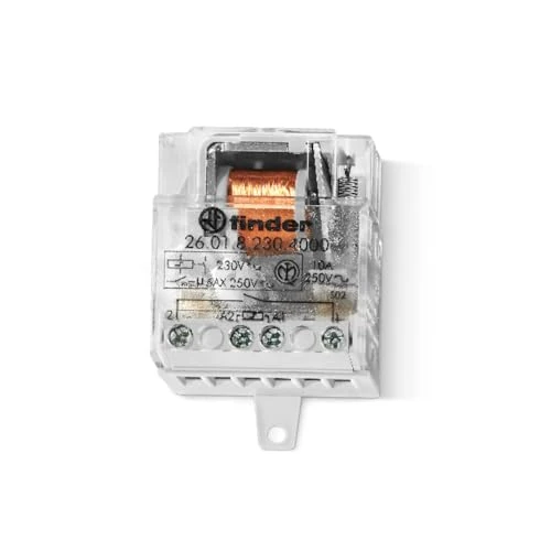 Offerta a tempo: Finder Relè elettromeccanico ad impulsi Tipo 26.01, con circuito bobina e contatti separati con interruttore unipolare 1 NO. Morsetti a bussola, bobina AC. Indicato per montaggio come falso polo - 0.00% da 17.40 € a 17.40 €