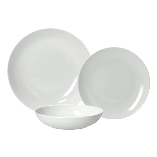 Tognana me070180000 Bordenset, 18-delig, porselein, wit