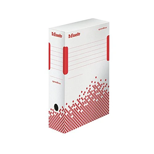 Limitiertes Angebot: Esselte Speedbox Archivschachtel, 25 Archiv-Boxen mit automatischem Rücken 100 mm weiß von 40.71 EUR auf 40.71 EUR (Spare 0%)