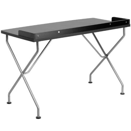 Offerta a tempo: Flash Furniture scrivania per Computer con Cornice Marrone Silver Frame/Black - 0.00% da 28.22 € a 28.22 €
