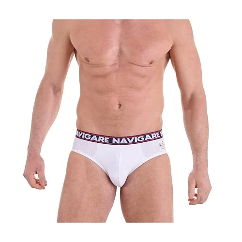 Navigare 324, Slip Homme, Multicolore (Bianco/Nero/Antracite/Navi Bianco/Nero/Antracite/Navi), Large (Taille du Fabricante:5) Lot de 6