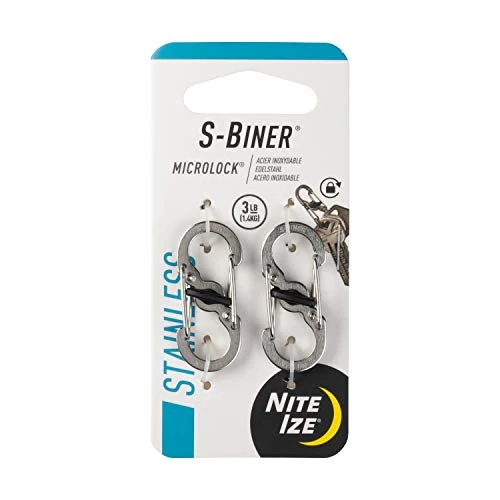 Tijdelijke aanbieding: Nite Ize NI-LSBM-11-2R3 karabijnhaak S-Biner MicroLock 2 stuks dubbele haken, zilver, S van 5.83 € naar 5.83 € (0.00% korting)