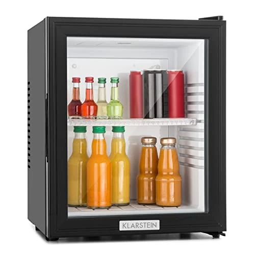 Offerta a tempo: KLARSTEIN Brooklyn Mini Frigo, Frigo Portatile da Camera, Frigorifero Piccolo Silenzioso da Ufficio, Mini Frigo Bar con Illuminazione Interna e Ripiani Rimovibili, Frigo Bar da Campeggio 12-18°C, 24L - 33% da 187.99 € a 126.43 €