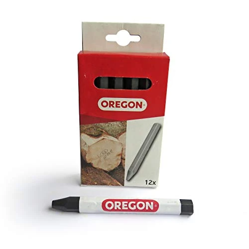 Oregon Multi Surface Marking Crayon – Confezione da 12 Pastelli Professionali con Struttura Antiscivolo a 6 Lati, Scrivono su Legno, Metallo, Cemento, Piastrelle, Ceramica, Plastica e Vetro - Nero