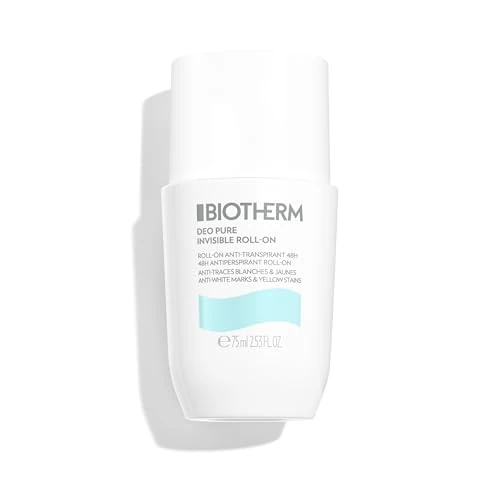 Offerta a tempo: BIOTHERM, Deo Pure Invisible Roll-On, Deodorante Roll-On Antitraspirante, Efficace fino a 48H, Anti Macchie Bianche e Gialle sui Vestiti, 75ml - 36% da 24.00 € a 15.46 €