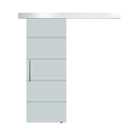Offerta a tempo: HOMCOM Porta Scorrevole Interna Vetro Smerigliato Maniglia 205x90x0.8cm - 8% da 215.95 € a 199.55 €