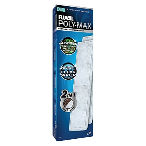 Zeitlich begrenztes Angebot: Fluval Clearmax Filtereinsatz mit Premium-Harz zur Absorbierung von Phosphat, Nitrit und Nitrat für Fluval Innenfilter U4, 2er Pack von 13.50 € auf 13.50 € (0.00% Rabatt)