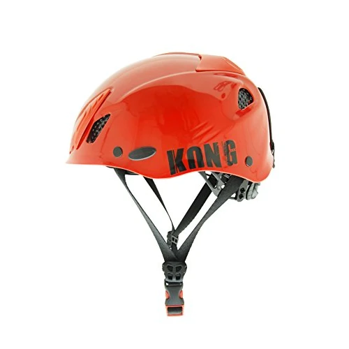 Kong. Mouse Sport. Casco da arrampicata, alpinismo, vie ferrate. Compatibile con cuffie e visiera. Casco di Sicurezza. CE EN 12492. 375g. Taglia Unica. Regolabile 52-64.cm. Made in Italy. Rosso