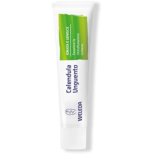 Offerta a tempo: Weleda Calendula Unguento, ricca crema lenitiva ed emolliente che favorisce il corretto trofismo cutaneo, preparato col 10% di Calendula officinalis (1x25g) - 22% da 10.90 € a 8.49 €