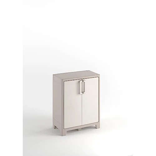 Oferta limitada: Keter Armario Gulliver Bajo|Almacenaje Interior y Exterior|Resina|Estanco al Agua con 2 Puertas y 2 Baldas Regulables en Altura|Color Beige/Arena|80 x 44 x 100 cm de 76.45 EUR a 76.45 EUR (ahorro 0%)