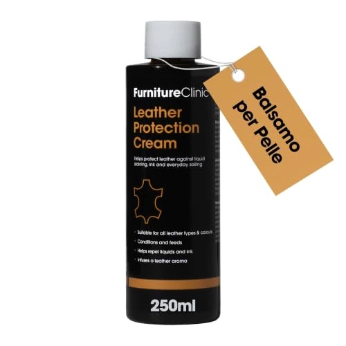 Offerta a tempo: Balsamo e crema protettiva per la pelle - Nutre e protegge la pelle -Restauratore in pelle per divani, balsamo per interni auto in pelle - Per tutti i tipi di pelle - da Furniture Clinic - 250ml - 0.00% da 19.99 € a 19.99 €