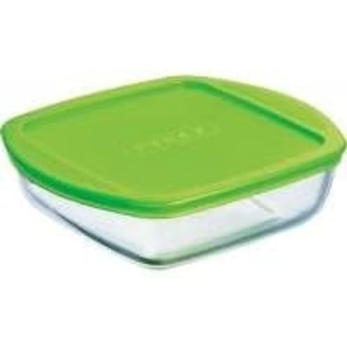 Limited-time offer: Pyrex for storing food Square Dish with Lid, 20 x 17 x 5.5 cm 1L, Green from 15.03 GBP to 15.03 GBP (save 0%)