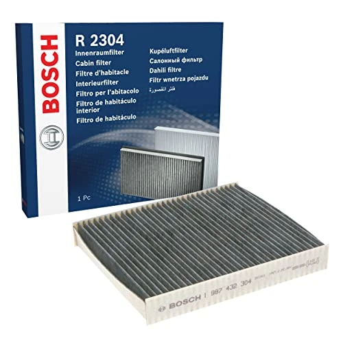 Bosch R2304 Filtro de Habitáculo de Carbón Activo - Filtro de Repuesto Contra Olores Desagradables, Polen y Polvo, Para un Aire más Limpio en el Vehículo