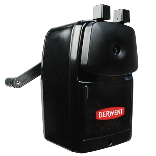 Offre limitee: Derwent - Taille-Crayon Manuel à Manivelle, pour des Mines Très Pointues, Réservoir Coulissant & Pince de Bureau, Qualité Professionnelle, 2302001 de 31.49 EUR a 24.99 EUR (economie 21%)