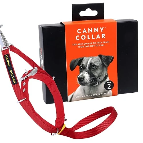 Limited offer: Canny Collar No-Pull Dog Head Collar | Train Your Dog to Stop Pulling & Walk On a Loose Leash | Gentle, Safe, Comfortable Training Aid | Small Dogs | Red, Size 2 from 24.95 USD to 22.30 USD (save 11%)