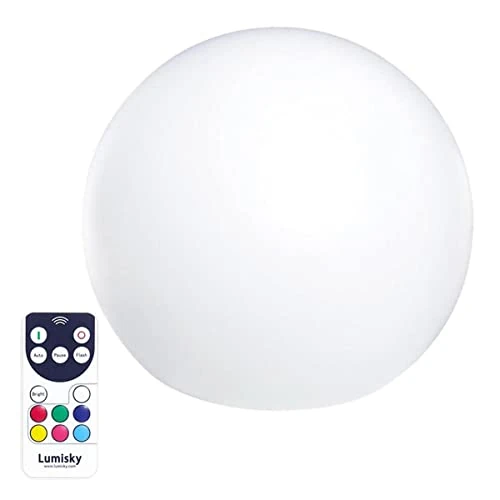 Limited-time offer: Lumisky 303091 Contemporain Boule Sphère Lumineuse sans Fil + Télécommande avec LED à Économie d'Énergie Polyéthylène Epais Multicolore Autonome 50 x 50 x 50 cm from 126.00 £ to 126.00 £ (save 0.00%)