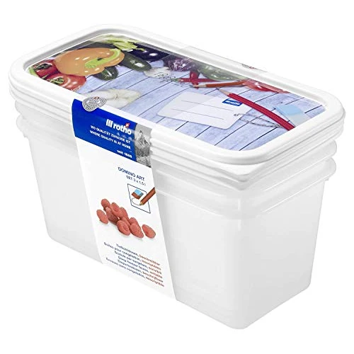 Zeitlich begrenztes Angebot: Rotho Domino 3er-Set Gefrierdosen 1.5l mit beschreibbarem Motiv auf dem Deckel, Kunststoff (PP) BPA-frei, weiss, 3 x 1.5l (23.3 x 11.8 x 11.2 cm), Weiß von 10.49 € auf 10.49 € (0.00% Rabatt)