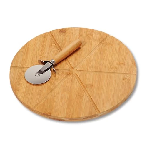 Offerta a tempo: Kesper 58462 - Tagliere rotondo per pizza con rotella tagliapizza, in bambù, certificato FSC, diametro 32 cm, spessore 1,5 cm - 49% da 15.32 € a 7.78 €