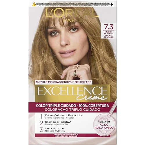 Offerta a tempo: L'Oreal Tintura per Capelli, Excellence Creme, 200 gr, 7.3 Rubio Dorado - 16% da 11.24 € a 9.49 €