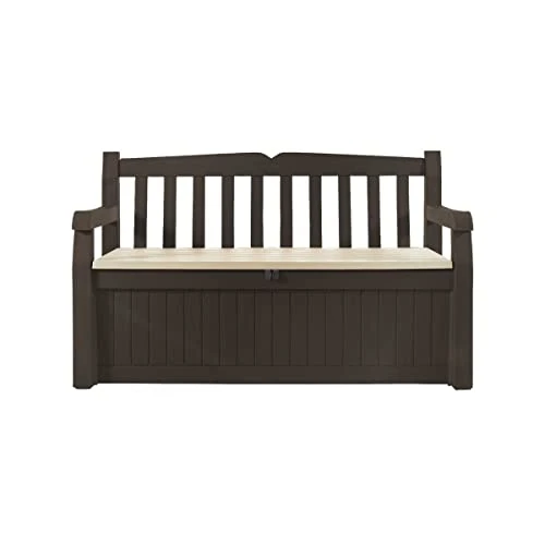 Offre limitée : Keter Coffre Eden Bench Marron avec Assise Beige 265 l en résine 140 x 60 x 84 cm de 237.86 € à 237.86 € (0.00% de remise)