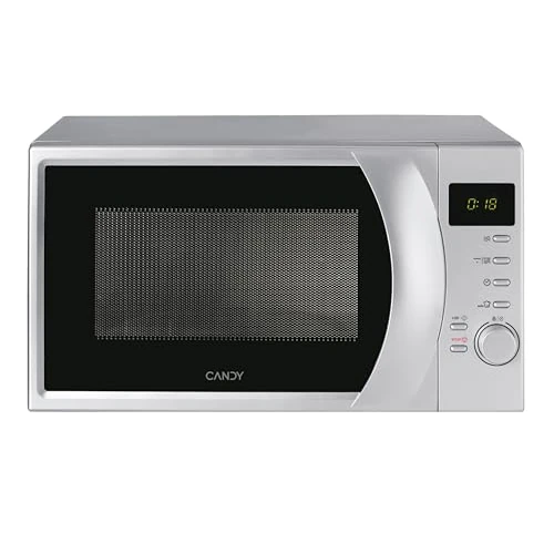 Candy Idea Forno a Microonde con Grill, 20 Litri, 700W, 6 Livelli di Potenza, Funzioni Defrost e Start Express, Child Lock, App hOn, Libera Installazione, 45,2 x 33,5 x 26,2 cm, Argento - CMG2071DS