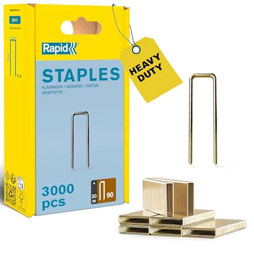 Limited-time offer: Rapid High Performance No.90 Narrow Crown Staples, Leg Length: 30 mm, 5000125-3000 Pieces from $50.20 to $50.20 (save 0.00%)