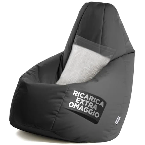 Oferta limitada: Avalon - Puff Salon Modelo Jive en Tela Técnica Reforzada, Modelos de Puff Pera con Relleno Incluido, Puf Muy Ergonómico y Cómodo, Anti-desgarros e Impermeable, Made in Italy(Grande XL-Negro) de 129.90 € a 129.90 € (ahorro 0.00%)