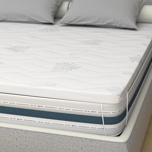 Offerta a tempo: TOPPER CORRETTORE IN MEMORYFOAM PER MATERASSO MATRIMONIALE 170X200 ALTEZZA 8 CM SFODERABILE ALOE VERA - 19% da 166.77 € a 134.75 €