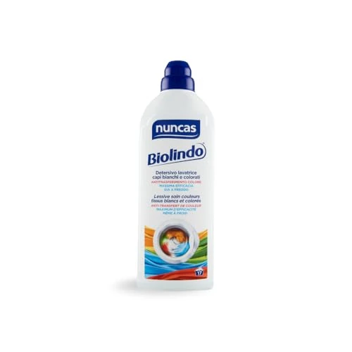 Offerta a tempo: Nuncas Biolindo - Detersivo Lavatrice Capi Bianchi e Colorati - 1000ml - 38% da 12.88 € a 7.99 €