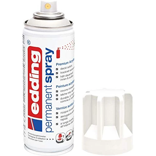 Oferta limitada: edding 5200 spray permanente - blanco tráfico mate - 200 ml - pintura acrílica para pintar y decorar vidrio, metal, madera, cerámica, plástico, lienzo - aerosol, spray acrílico, spray de pintura de 21.99 € a 21.99 € (ahorro 0.00%)