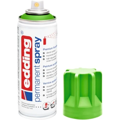 Oferta limitada: edding 5200 spray permanente - verde limón mate - 200 ml - pintura acrílica para pintar y decorar vidrio, metal, madera, cerámica, plástico, lienzo - aerosol, spray acrílico, spray de pintura de 9.35 € a 9.35 € (ahorro 0.00%)