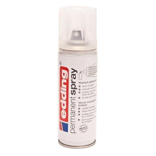 Limited-time offer: edding 5200 permanent spray clear lacquer - transparent glossy - 200 ml - acrylic paint finishing spray with a glossy finish - for sealing and protecting paint - acrylic clear paint from 25.99 £ to 25.99 £ (save 0.00%)