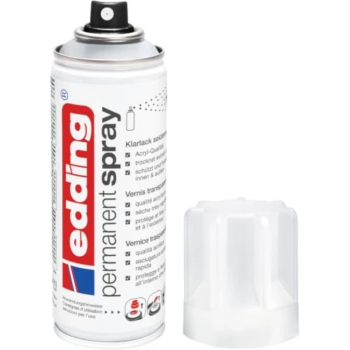 Limited-time offer: edding 5200 permanent spray clear lacquer - transparent mat - 200 ml - acrylic paint finishing spray with a mat finish - for sealing and protecting paint - acrylic clear paint from 25.99 £ to 25.99 £ (save 0.00%)