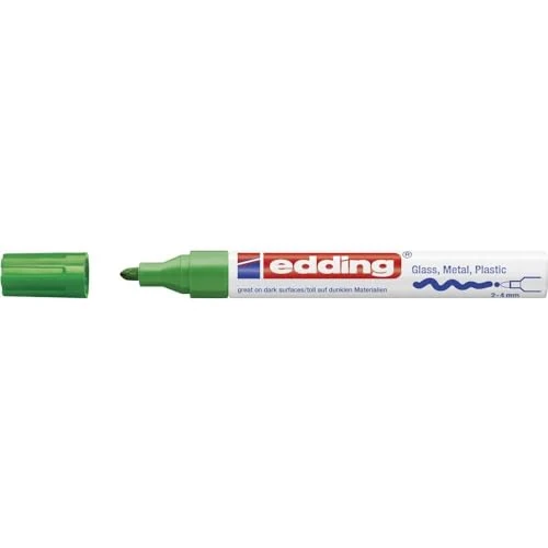 Limited offer: edding 750 gloss paint marker - green - 1 paint marker - round nib 2-4 mm - paint pen for glass, pebbles, wood, plastic, paper - waterproof, high coverage from 3.67 EUR to 3.67 EUR (save 0%)