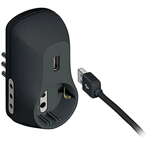 Offerta a tempo: BTicino S3613GU Multipresa Adattatore B3 con Presa USB, 1.5A, Nero - 22% da 13.20 € a 10.25 €
