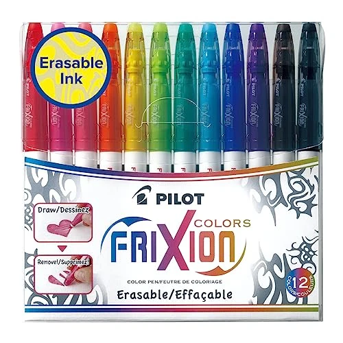 Tijdelijke aanbieding: PILOT 220301200 Frixion Colors, uitwisbare viltstiften, Meerkleurig, 12 Stuks van 19.99 € naar 15.63 € (22% korting)