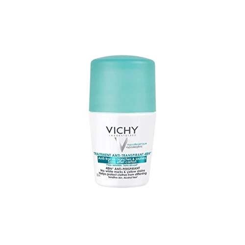 Limitiertes Angebot: Vichy Anti-Transpirant 48h gegen Flecken, Deo-Roll-on für Frauen und Männer, Schweiß- und geruchshemmend, Keine Spuren auf der Kleidung, Mit Thermalwasser aus Vichy, Für empfindliche Haut, 50 ml von 13.00 EUR auf 11.10 EUR (Spare 15%)