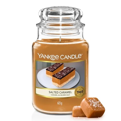 Yankee Candle bougie parfumée Caramel au beurre salé | Format jarre | Bougie longue durée jusqu’à 150 heures de combustion | Cadeaux parfaits pour les femmes