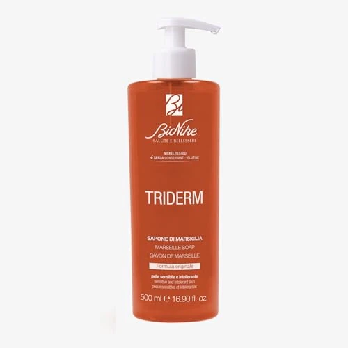 Offerta a tempo: Bionike Triderm - Sapone Liquido di Marsiglia per Pelli Sensibili e Intolleranti, Detergente per Lavaggi Frequenti ad Azione Protettiva e Idratante, Dona Morbidezza alla Pelle - 26% da 18.90 € a 13.97 €