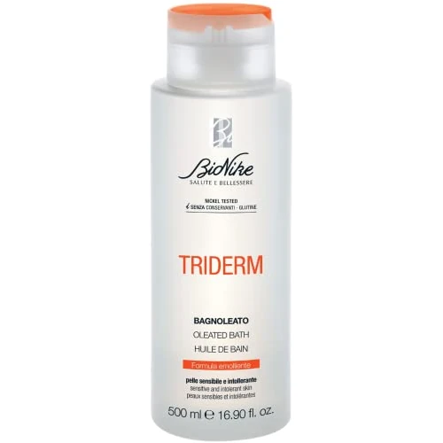 Bionike Triderm - Bagnoleato Olio da Bagno Pelle Sensibile e Intollerante, 500ml