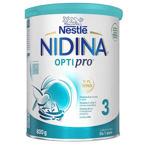 Offerta a tempo: NESTLÉ NIDINA Optipro 3 Latte di Crescita Polvere per Bambini da 1 anno, Latta 800g - 27% da 15.60 € a 11.38 €
