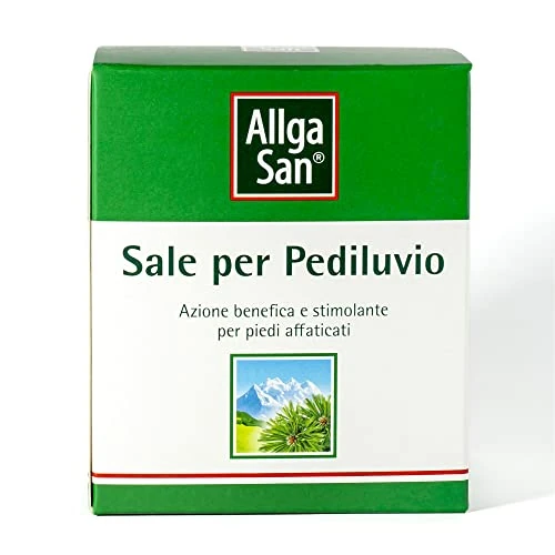 Allga San Sali Per Pediluvio Piedi - Sali da Bagno Rilassanti e Profumati ad Azione Igienizzante (10 Bustine da 10g) - Ammorbidisce i Piedi Secchi e Contrasta l'Odore dei Piedi - Con Olio di Pino Mugo